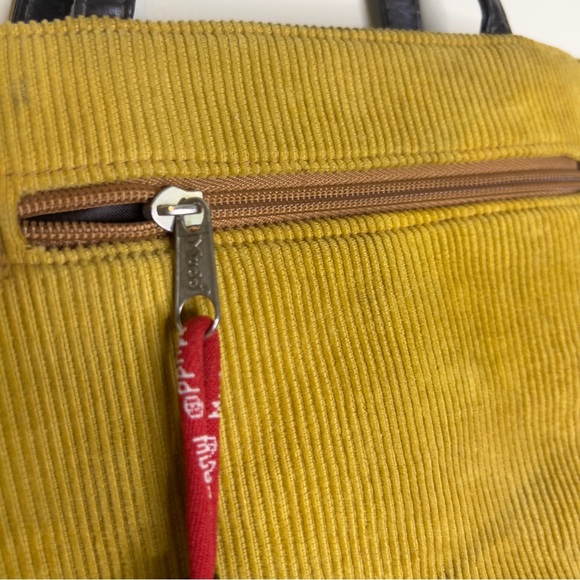 Vtg Y2K MUDD Corduroy Mini Bag Purse Yellow Classic Phone Case Pouch - Picture 7 of 16
